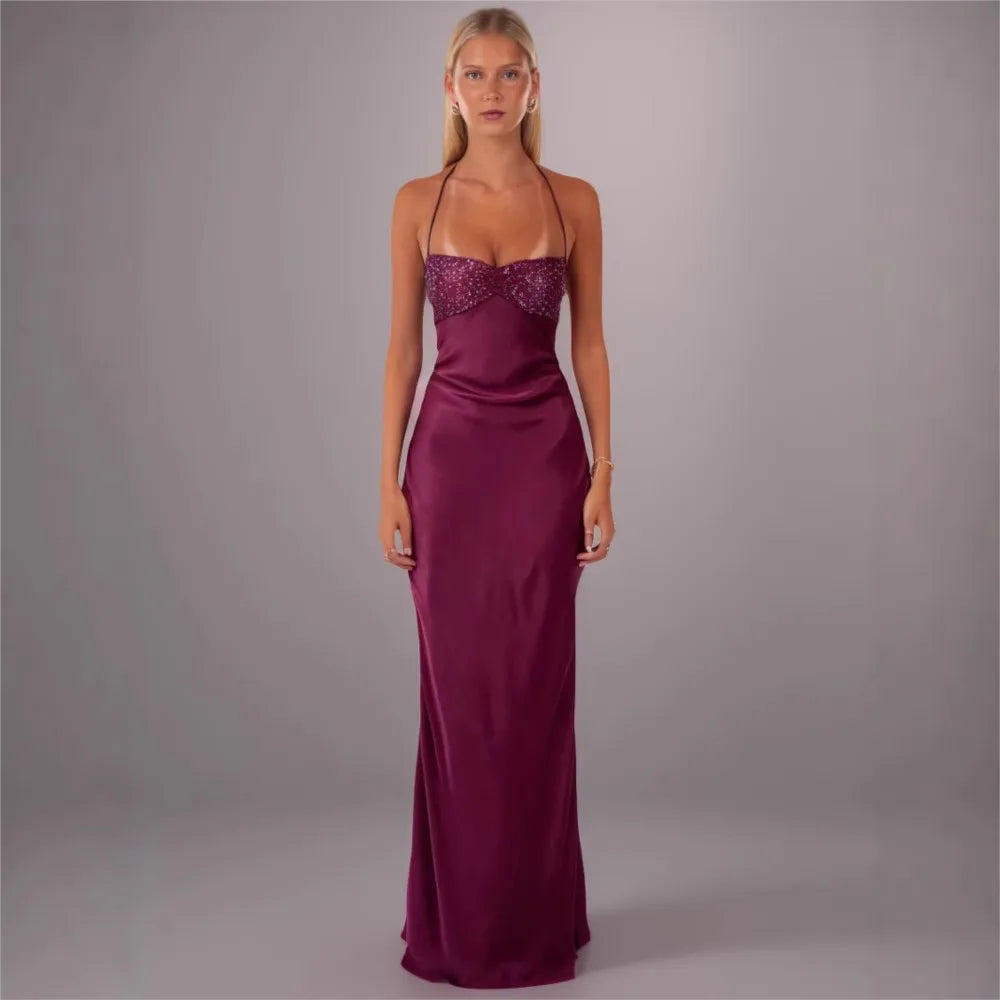 Woman Sexy Tube Top Sequin Vestidos